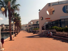 Port offices, services and restaurants